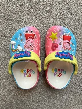 Peppa Pig Pink, Blue & Yellow Kids' Crocs Clog Sandals